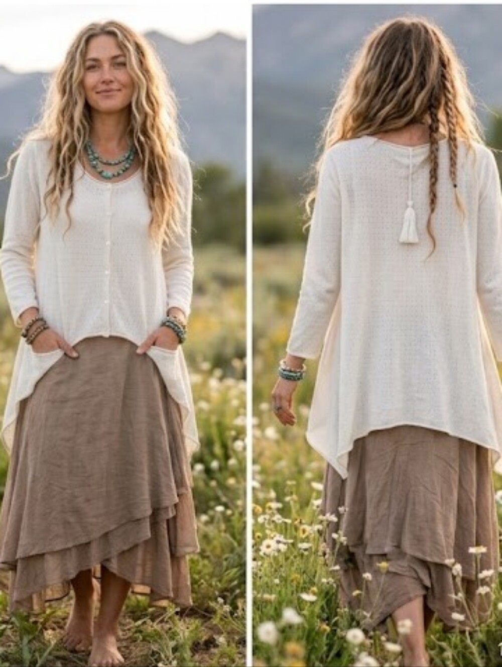 The Earth Collection cotton & cashmere cardigan